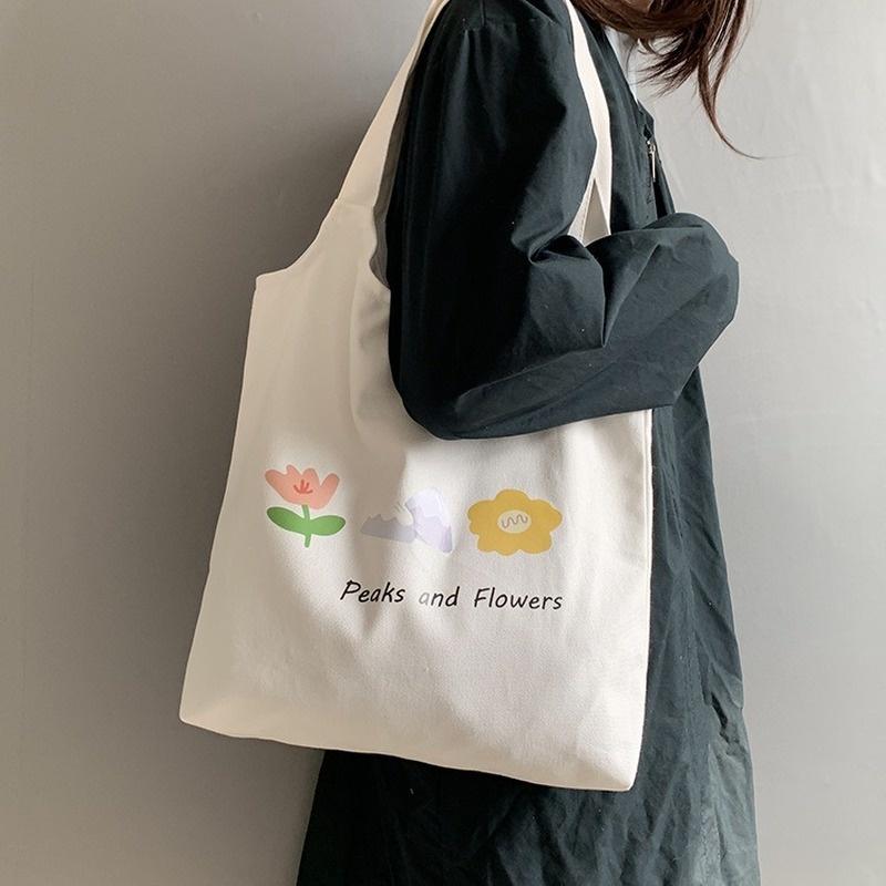 2020 Women Canvas Tote Bag Cloth Cotton Shopping Eco Reusable Foldable Shoulder Bag for Girl Handbag Casual Ladies Travel Beach