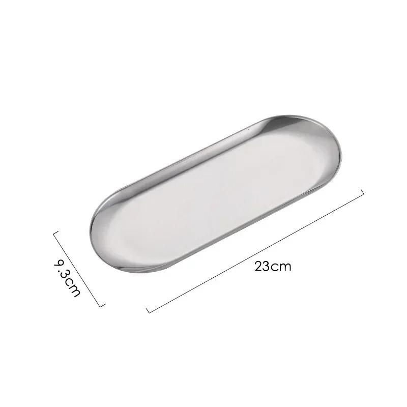 Multicolor Stainless Steel Nail Art Desktop Tool Storage Tray Jewelry Decorations Metal Tray Nail Art Tools Display Stand Nail