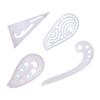 Clothing Measuring Ruler Set Multifunctional Pattern Cutting Sleeve Cage Curve Ruler 4‑Piece Set