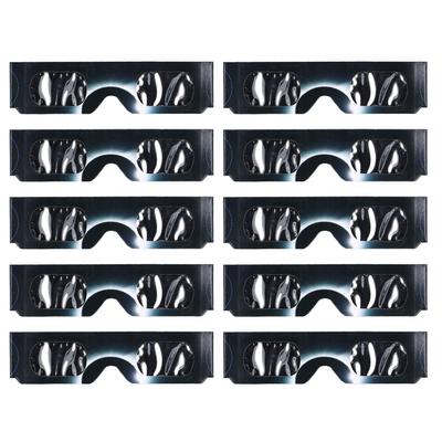 10 PCS Lunettes d'observation d'éclipse solaire Protection des yeux Lunettes à filtre en papier pour tache solaire extérieure