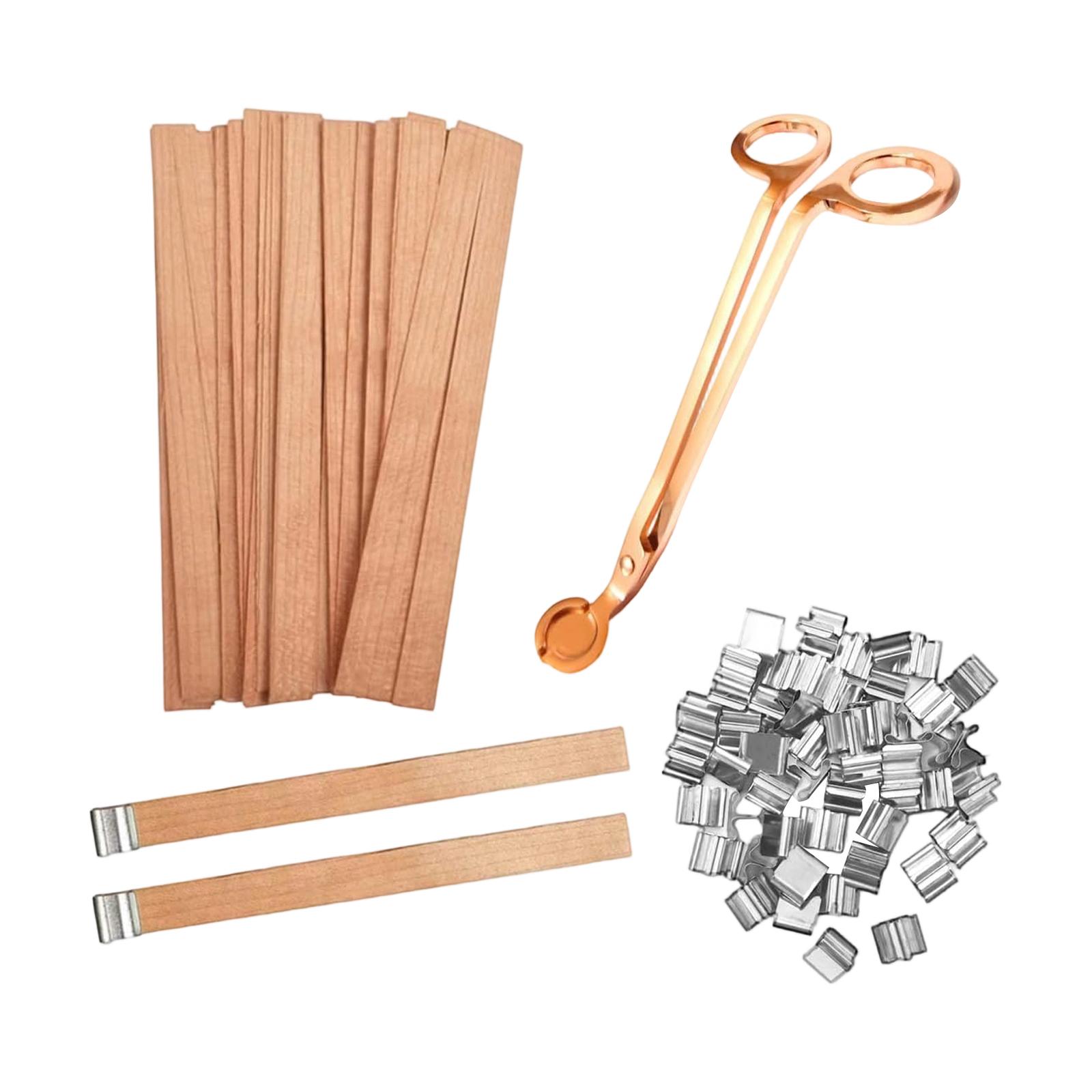 

Набор для изготовления свечей ручной работы, Деревянный фитиль для свечи, Изготовление свечей из деревянного фитиля, DIY поделки One Size