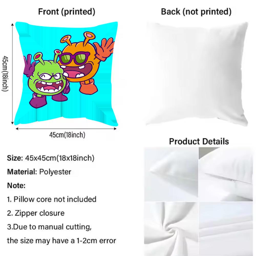 Cartoon Dr Slump Arale Cushion Cover Pattern Printed Pillowcase for Living Room Sofa Cushion Cover & Bedroom Decor