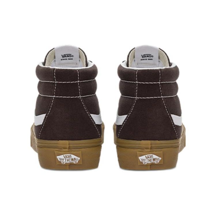 Vans Sk8 Casual Mid-Top Skate Shoes Unisex Sneakers Black Brown VN0A391FCHC