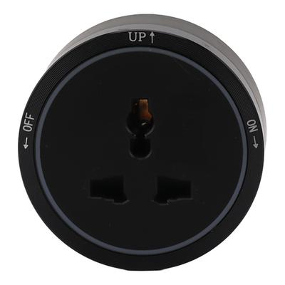 Gniazdo elektryczne szynowe czarne poziome zdejmowane przedłużacze ścienne adaptery