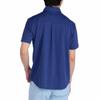 Mizuno Golf Wear Knit Jacquard Gingham Short Sleeve Shirt with and E2MAC018 Button-Down Collar, Moisture-Wicking Quick-Drying, Navy,