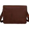 New 15" Large Brown Leather Messenger Satchel Shoulder Laptop Bag Briefcase