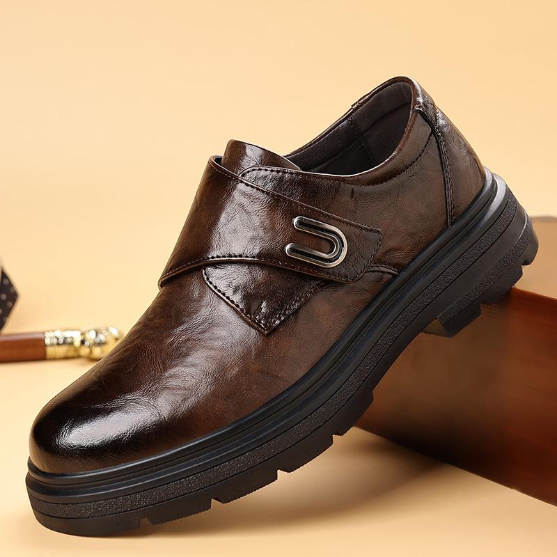 

Весна 2025 года, новые кожаные мужские туфли, молодежная корейская обувь, британская повседневная обувь 38