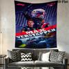 VER Red Bull Ace Wandteppich Ästhetisches Wandbehang Gedruckter Stoffdecke Dekorative Wandteppiche für Schlafzimmer Wohnzimmer Heimdekoration