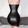 Women's Slim Sexy Cutout Slim Strap Sexy Bandeau PU Leather Dress