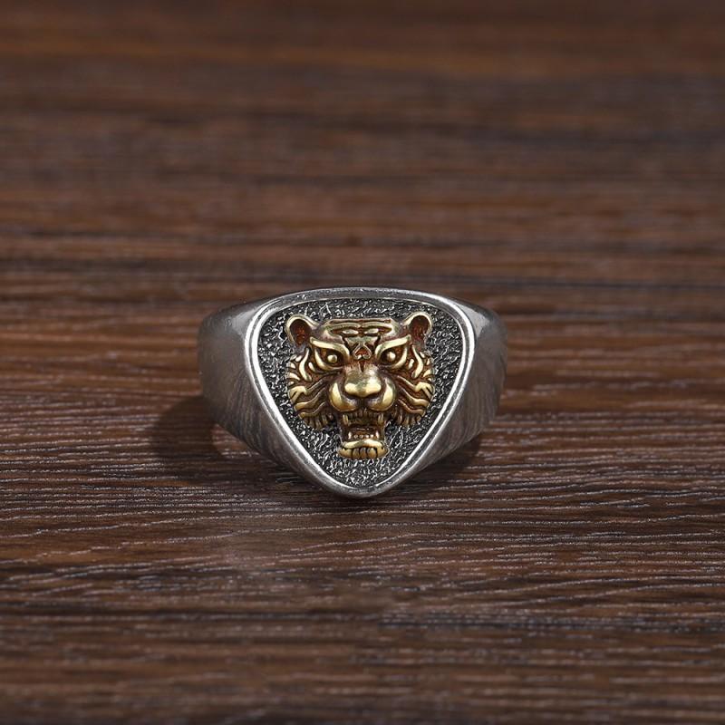 Adjustable Vintage Zodiac Animal Ring Men Women 3D Design Copper Statement Jewelry