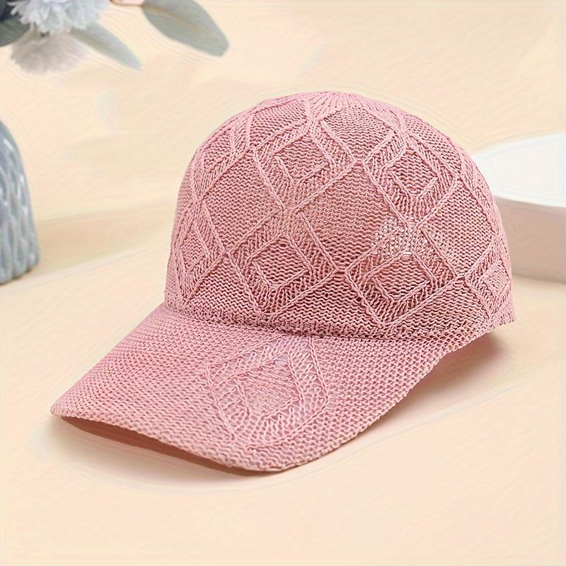 

1pc Unisex Breathable Mesh Large Square Baseball Cap Summer Hat Duckbill Cap Adjustable розовый