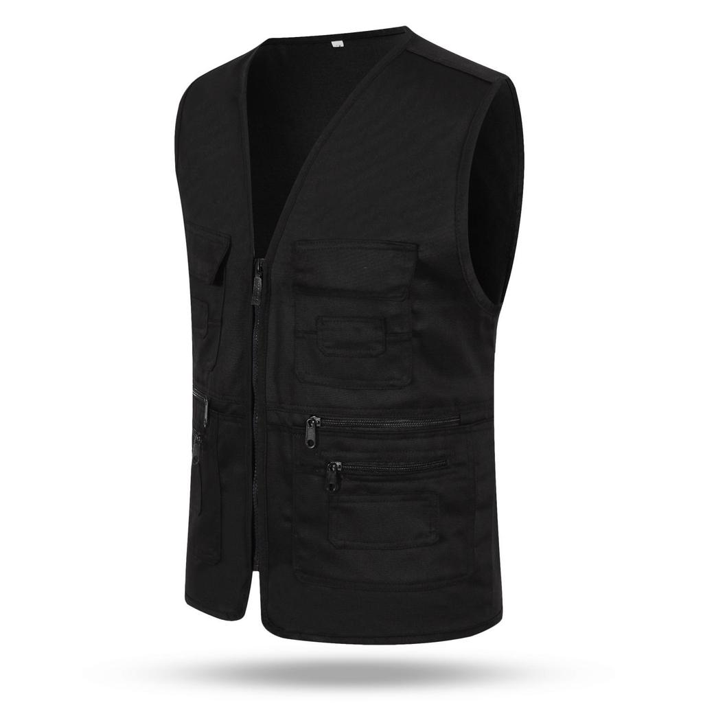 Custom Logo Multi-Pocket Volunteer Vest for Photography and Film Crew.