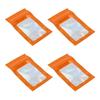 100pcs Ziplock Bags Self Sealing Holographic Reusable Food Storage Bags with Hanging Hole Orange