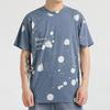Nike T Shirts Men's Ozone Blue Crew Neck Moderate Straight Fit CW0381-031