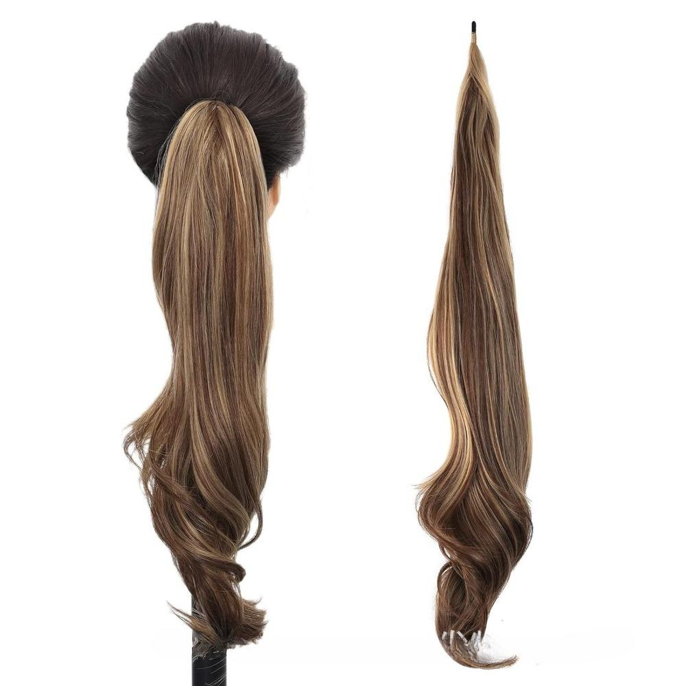 Women's 32 Inch Synthetic Hair - Wrap-Around Stick Ponytail Wig