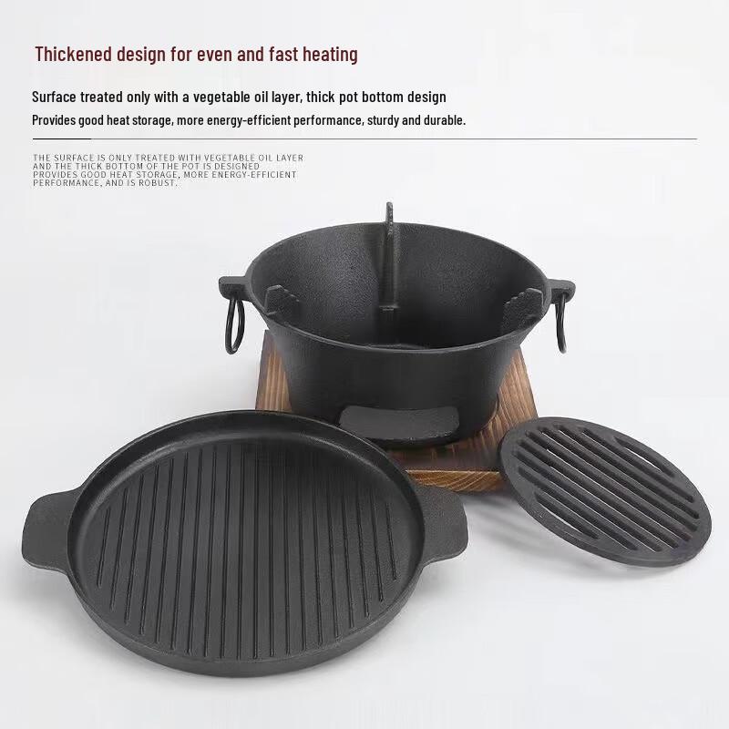 Litinový uhlíkový gril a ohniště