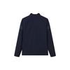 FILA Athletics Letter Print Sports Knitted Fleece Stand Collar Jacket Men jackets Dark-Blue A11M211507F-NV