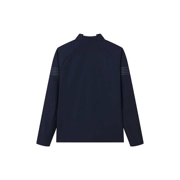 FILA Athletics Letter Print Sports Knitted Fleece Stand Collar Jacket Men jackets Dark-Blue A11M211507F-NV