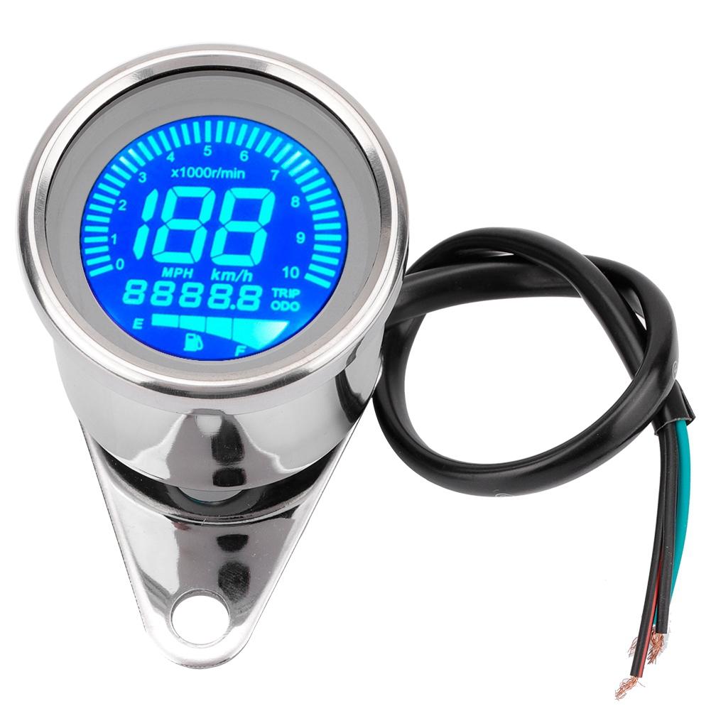 Motorcycle LCD Meter Tachometer Gauge Odometer Speedometer 0 199km h Electrosilvering
