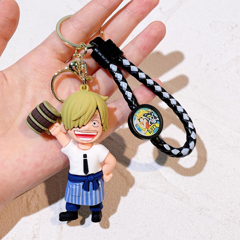 50Styles ONE PIECE Themed Keychain Cute Luffy, Roronoa Zoro, Silicone Toy Doll Key Chain Backpack Decor Small Gifts for Friends