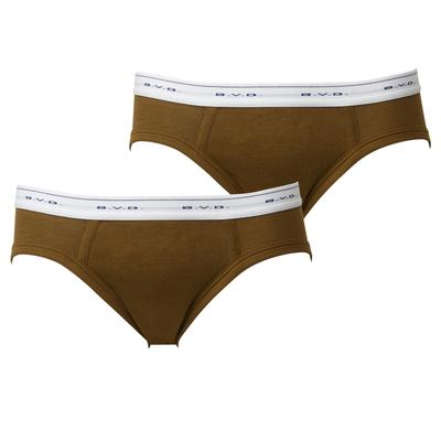 Briefs BVD GOLD Short Length Color Bikini Briefs 2P Cotton WEB Exclusive G034A2P Khaki [B.V.D.] 100% Men's [Item]