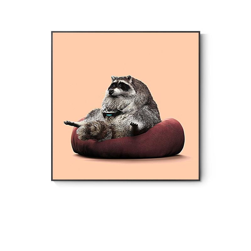 Nordic Cute Animal Posters Funny Giraffe Panda Cat Phone Canvas Painting Wall Pictures for Living Room Decor Kids Room Cuadros