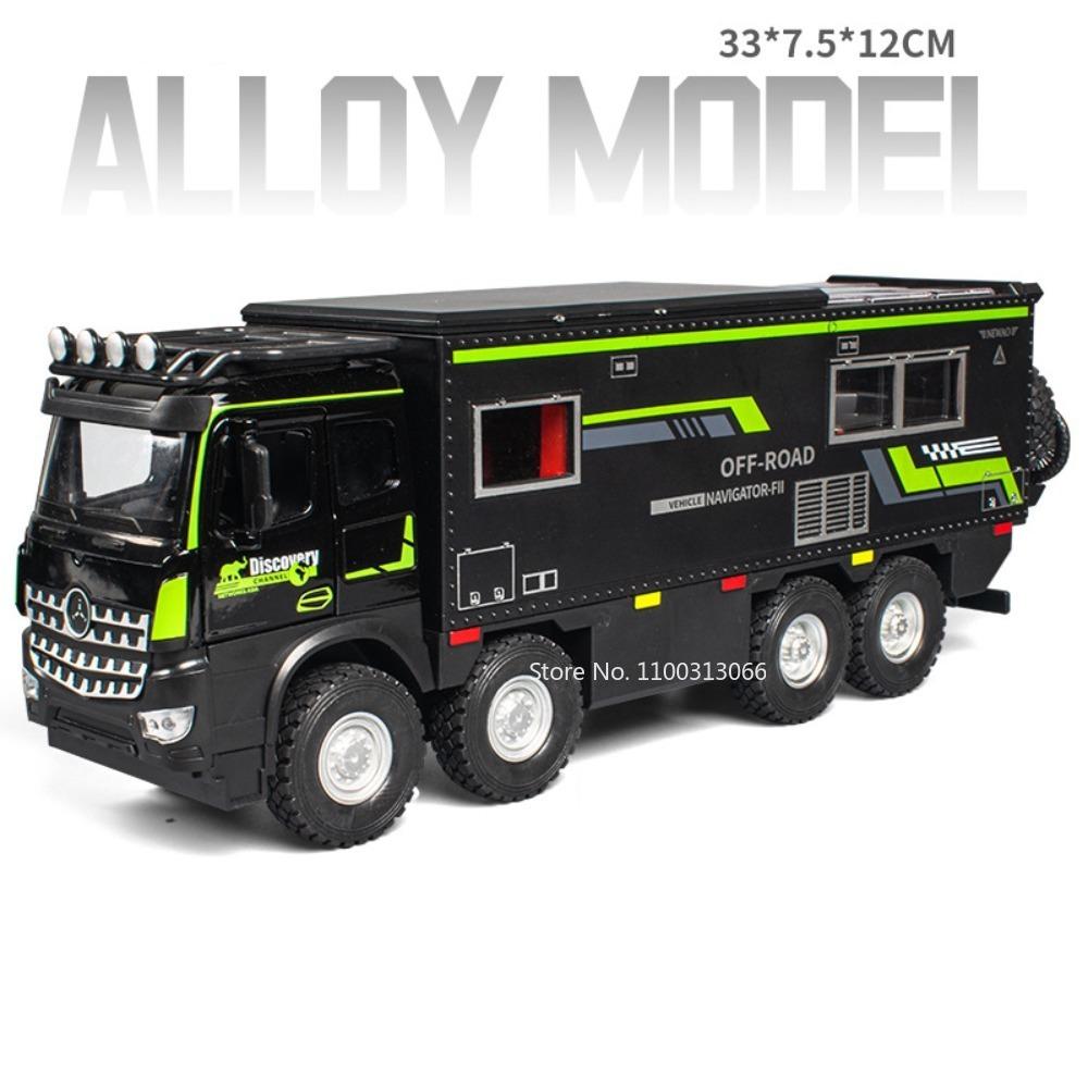 

1:18 Nomadism Motorhome Cars Toys Models Alloy Diecast Wheel Pull Back Vehicles Model Doors Opened Miniature RV Home Decoration чорний
