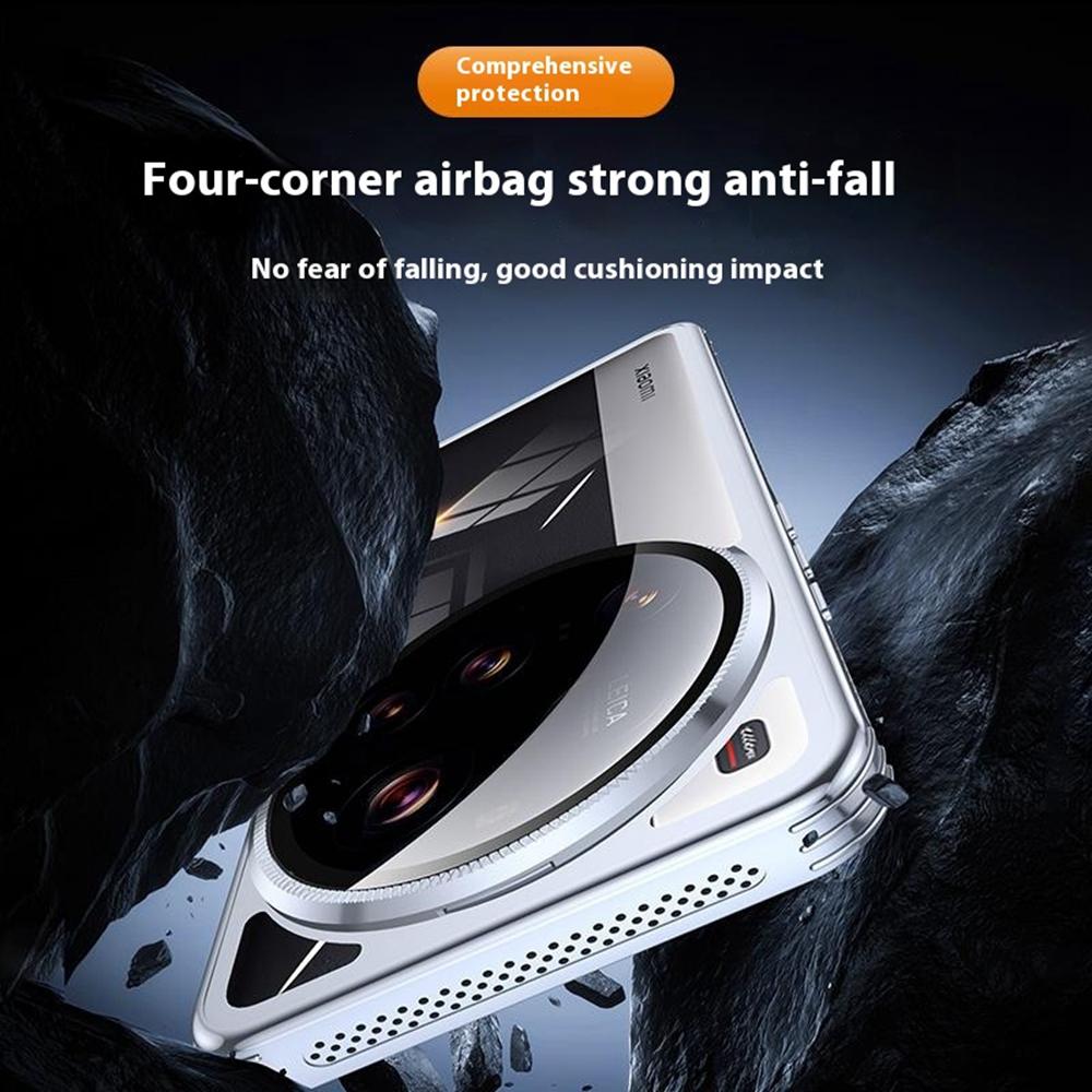 Pro Xiaomi 15 Ultra Pouzdro Odvod Tepla TPU+PC Průhledný Kryt Zadní Strany Telefonu s Ochranným Sklem Objektivu