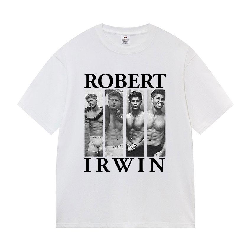 Klassisches Robert Irwin Wildlife Zoo Grafik T-Shirt Herren Vintage Mode Kurzarm T-Shirts Mann 100% Baumwolle T-Shirt Streetwear