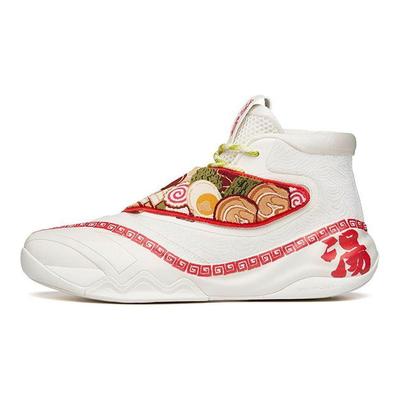 Thompson KT6 Series Cushioning Anti-Slip Durable High-Top Basketball Shoes Men Sneaker White Red 912131101S-1