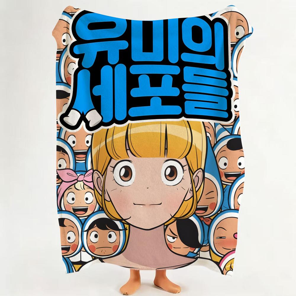 Comic Y Yumi's C Cells Throw Flannel Throw Blanket Suitable for Sofa Living Room Bedroom