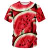 3D Printed Fruit Pattern Unisex Short Sleeve T-shirt - Fashionable Street Style Hip Hop Apparel