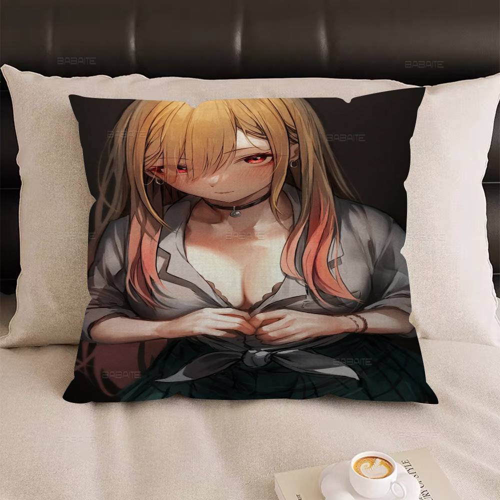 

Amine Marin Kitagawa Sexy Girl Pillowcases Home Bedding Decorative Pillow Cover Wedding Super Soft Pillow Case 12x12Inch