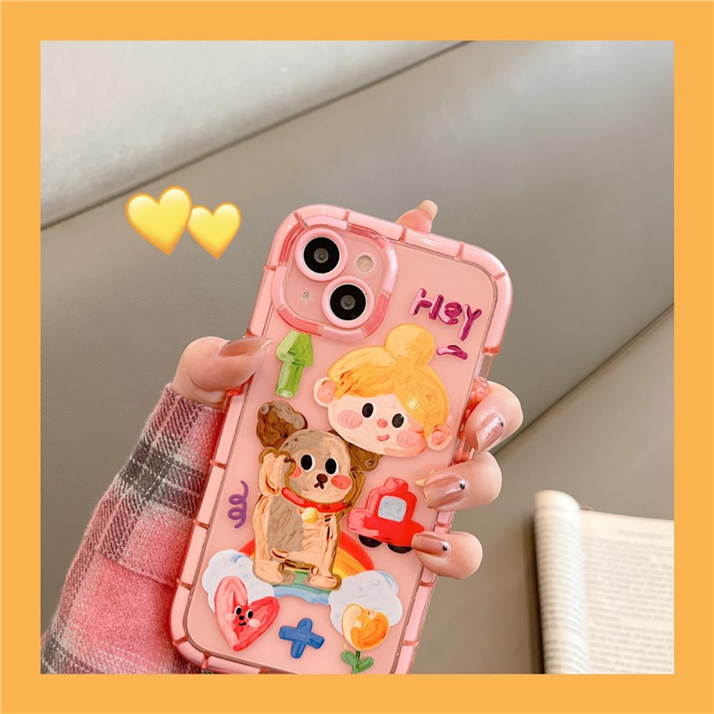 Funny Bear Cute Animals Shockproof Phone Case For Iphone 11 12 13 Pro Max X Xr Xs Max Transparent Cartoon Soft Back Cover Case
