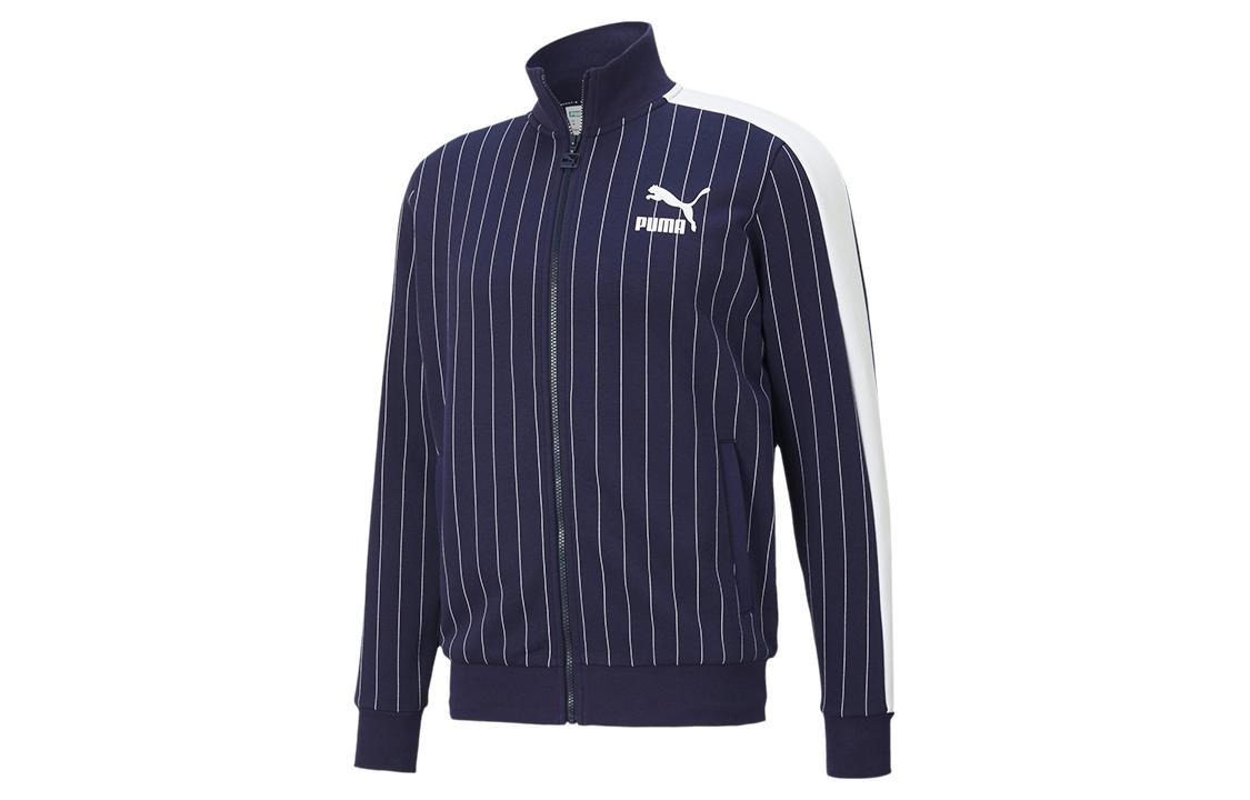 PUMA Jackets Men s Tweed Blue Stand Collar Thickened Other 530177-06 XS