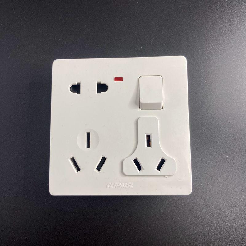 Concealed 86 Switch Single Gang Wall Socket Panel with Multifunctional Five-Hole and Eight-Hole Features
