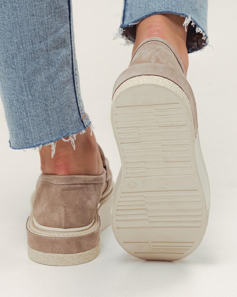 Gefütterte Loafer Phany 6902004 36 Nerz Wildleder