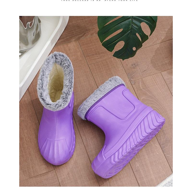 Ladies' Anti Slip Waterproof Warm Cotton Shoes Snow Boots Kitchen Outdoor Car Wash Cold Storage Work Shoes