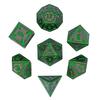 Cusdie New Metal DnD Dice Set Minimalist Rhomb Pattern D4-D20 Polyhedral Dice for D&D Pathfinder Tabletop RPG Board Games