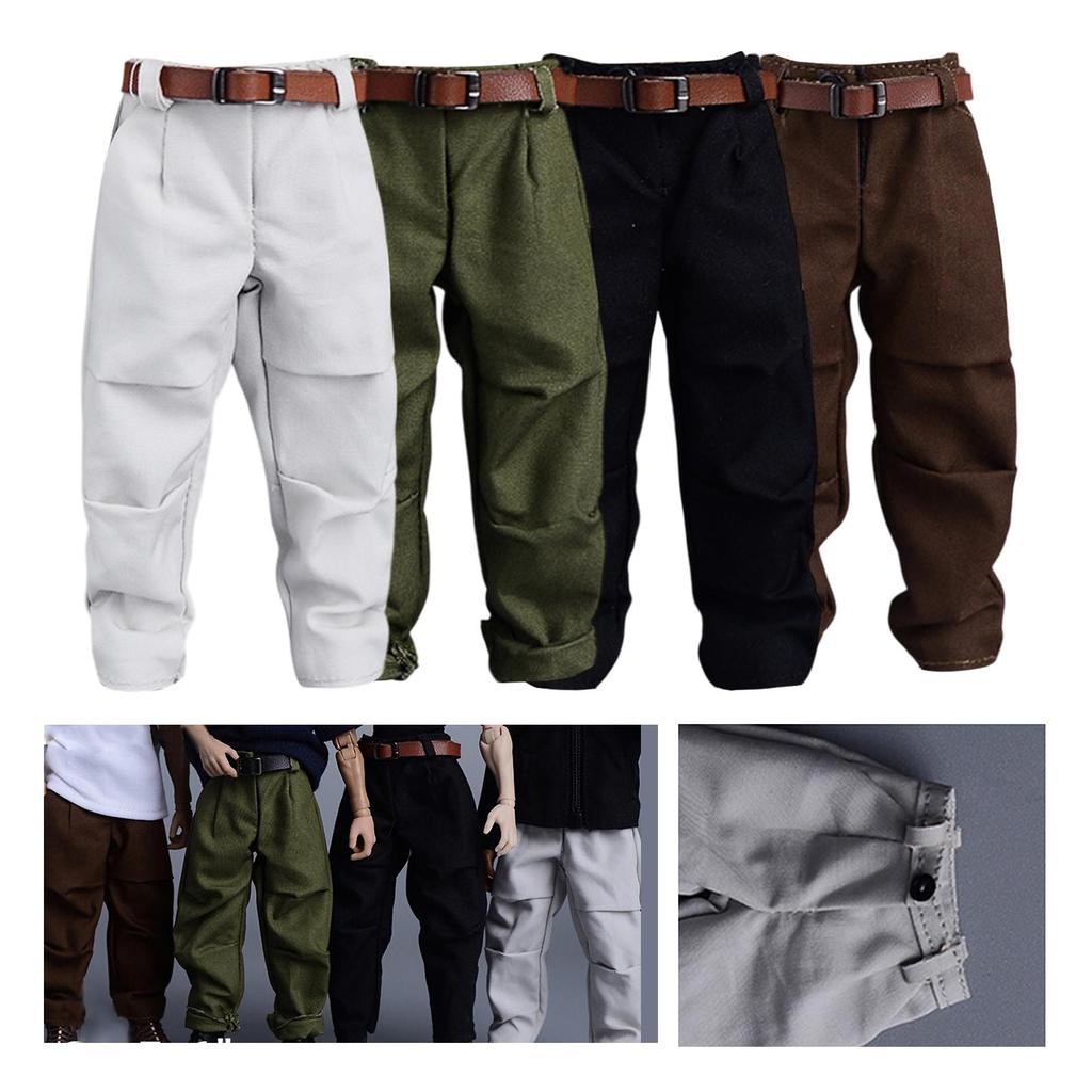 1/12 Doll Pants And Belt, , Action Figures Clothing, for 6 '' Male Costume