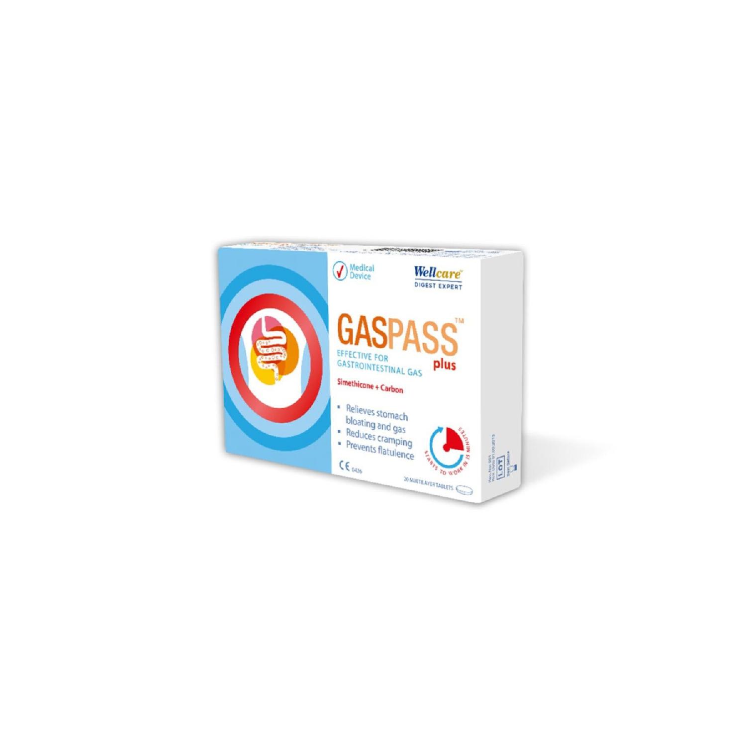 

Gaspass Plus Bilayer 20 Tablets