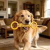 Pet Toy Double Loop Design Cotton Rope Interactive Puppy Chew Toy Bite-resistant Teeth Oral Health Safe Chew Toy