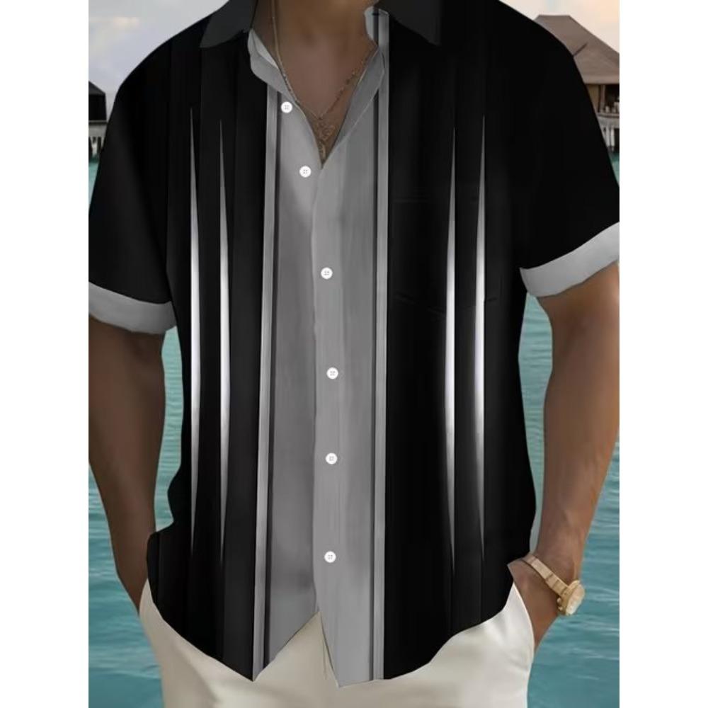 

Men s Retro Fashion Pattern 3D Print Shirt Button Up Shirt Casual Shirt Summer Shirt Short Sleeve Daily Vacation Clothing 8XL сірий