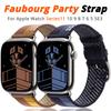 Nylon Woven Strap For Apple Watch Ultra 3 Band 49mm 46mm 45mm 44mm 38mm 40mm 41mm Faubourg Party Bracelet For iWatch Series11 10 9 8 7 6 5 SE3