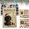 Kreativer Weihnachtskalender 2026 Eule/Hund Adventskalender, 24 Tage mit Mini-Tierkalender Figurenanhängern, PVC Sammelfiguren für