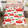 Cartoon Mushrooms Duvet Cover Kawaii Fungus Bedding Set Wild Mushroom Stuff Comforter Cover Twin King for Boys Girls Room Decor