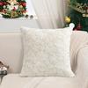 Povlak na polštář Květinová výšivka Francouzský styl Skrytý zip Čtvercový tvar Dekorace obývacího pokoje, ložnice, auta, pohovky Povlak na polštář