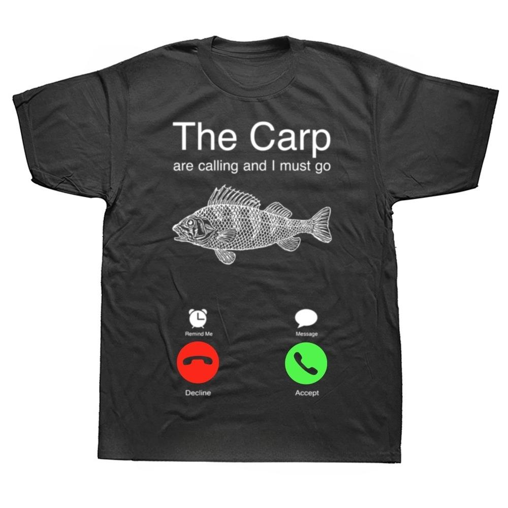2025 Retro Women's Cotton T-shirt Harajuku Printed Top Carp Fishing Call I Keep It Fun Casual New Summer Unisex