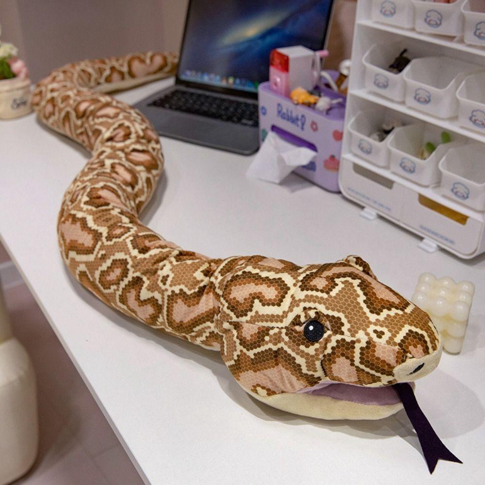 Gift Giant Snake Plush Toy Simulated Animal Hand Puppet Toy Stuffed Snake Doll  for Children Boys