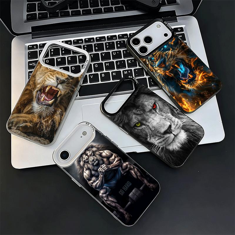 Lion Male Man King Shockproof Phone Case for iPhone 17 Air 16 16E 15 Pro Max 14 Plus 13 Mini 12 Back Cover Anti Fall Fundas